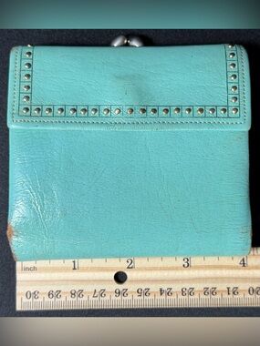 Turquoise Stud-Trim Women's Wallet - Unbranded